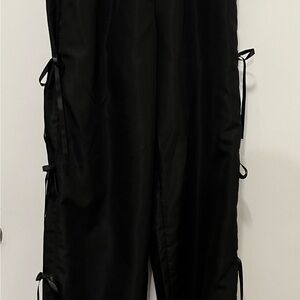 Black  Pants with trendy Ties